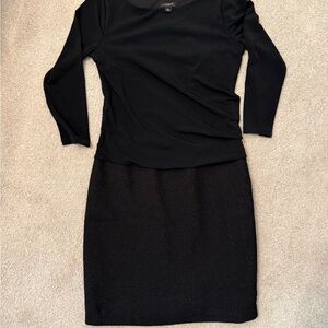 Ann Taylor Classic Black Long Sleeve Dress